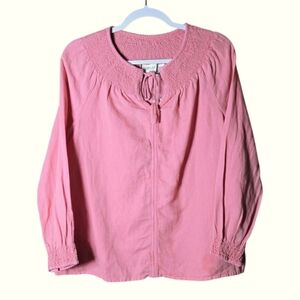 NWT Rachel Zoe Linen Blend Peasant Blouse Size Small